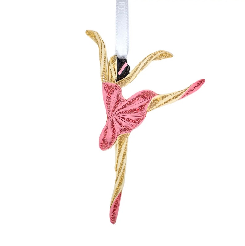 Ballerina Ornament, Handmade Paper Ornament, Gift for Dancer, Ornament for Ballet Lovers, Eco-Friendly Ballerina Ornament